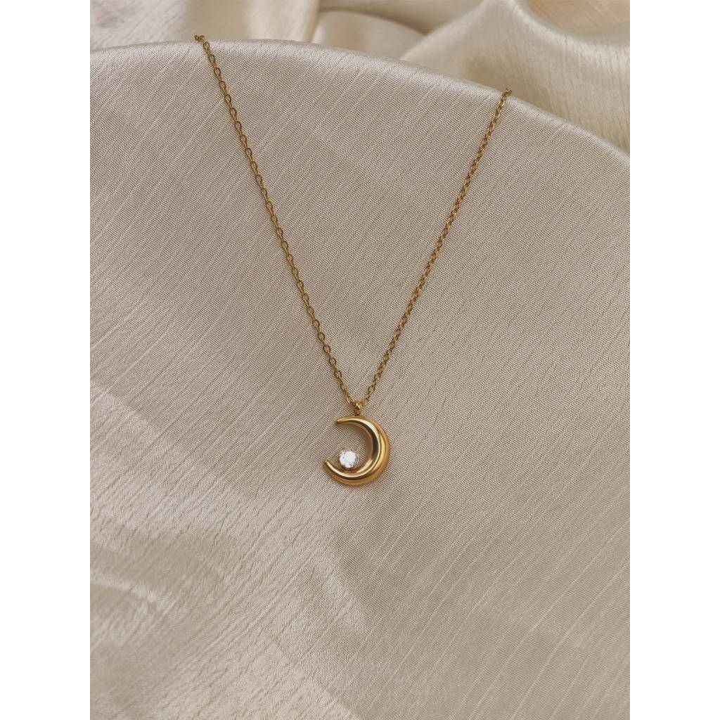 Crescent Moon Pendant Necklace