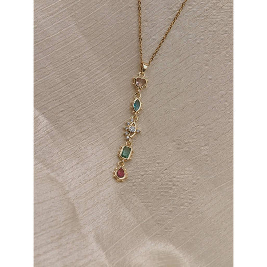 Pastel Charm Drop Necklace