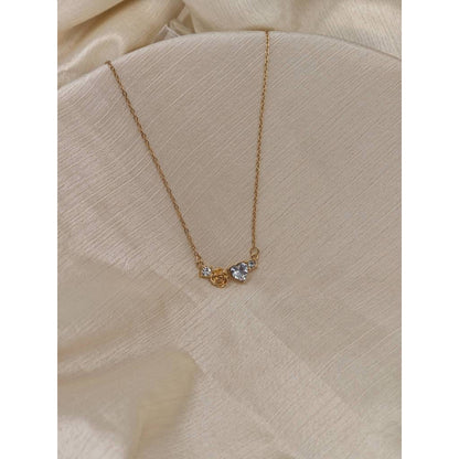 Rose Heart Pendant Necklace