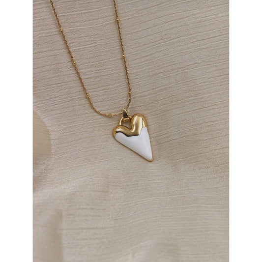 Enamel Heart Pendant Necklace