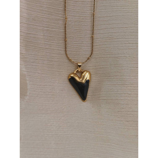 Enamel Heart Pendant Necklace