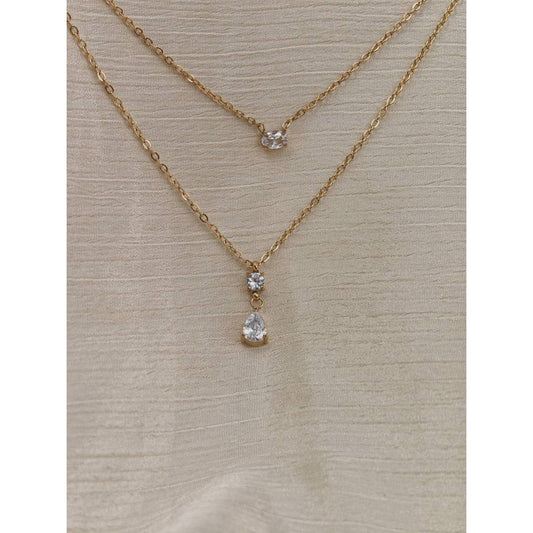 CZ Double Layered Necklace
