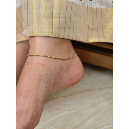 Slim Snake Chain Anklet Pair