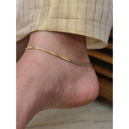 Snake Chain Anklet Pair