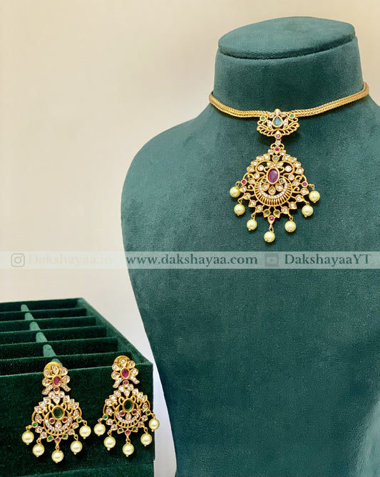 Multi-Way Kundan Pearl Necklace Set