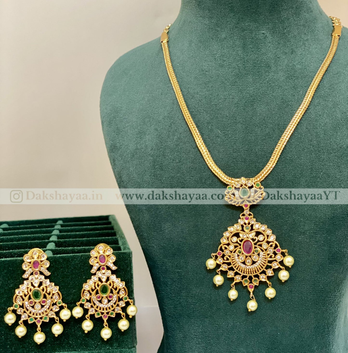 Multi-Way Kundan Pearl Necklace Set