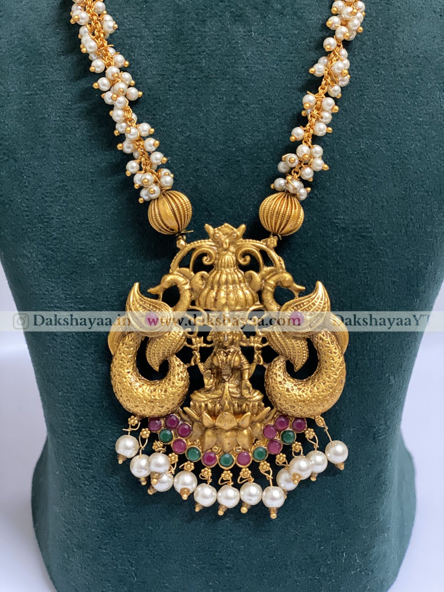Guttapusalu Lakshmi Temple Necklace Set