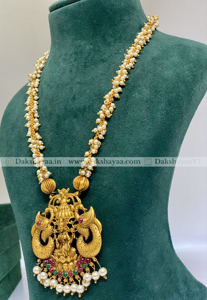 Guttapusalu Lakshmi Temple Necklace Set