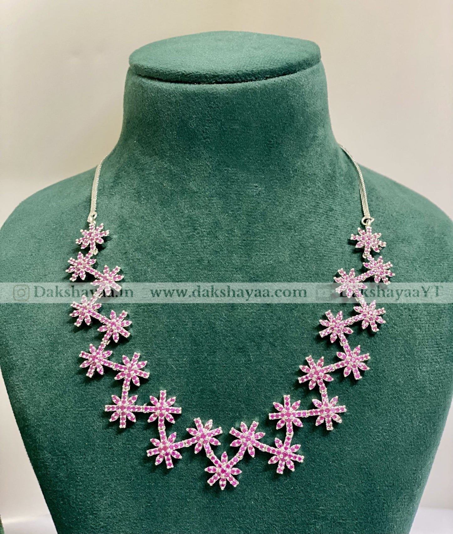 Floral Sparkle CZ Necklace Set