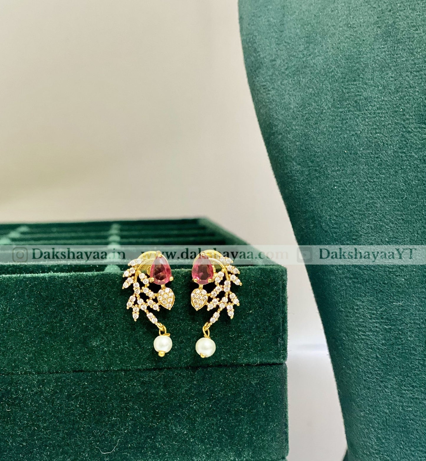 Multicolour CZ Stone Floral Necklace Set