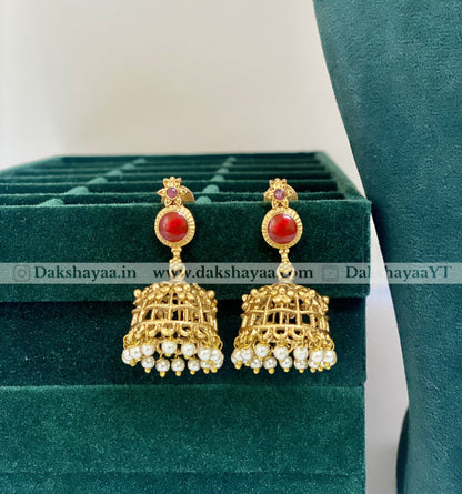 Traditional Palakka Design Choker Necklace Set