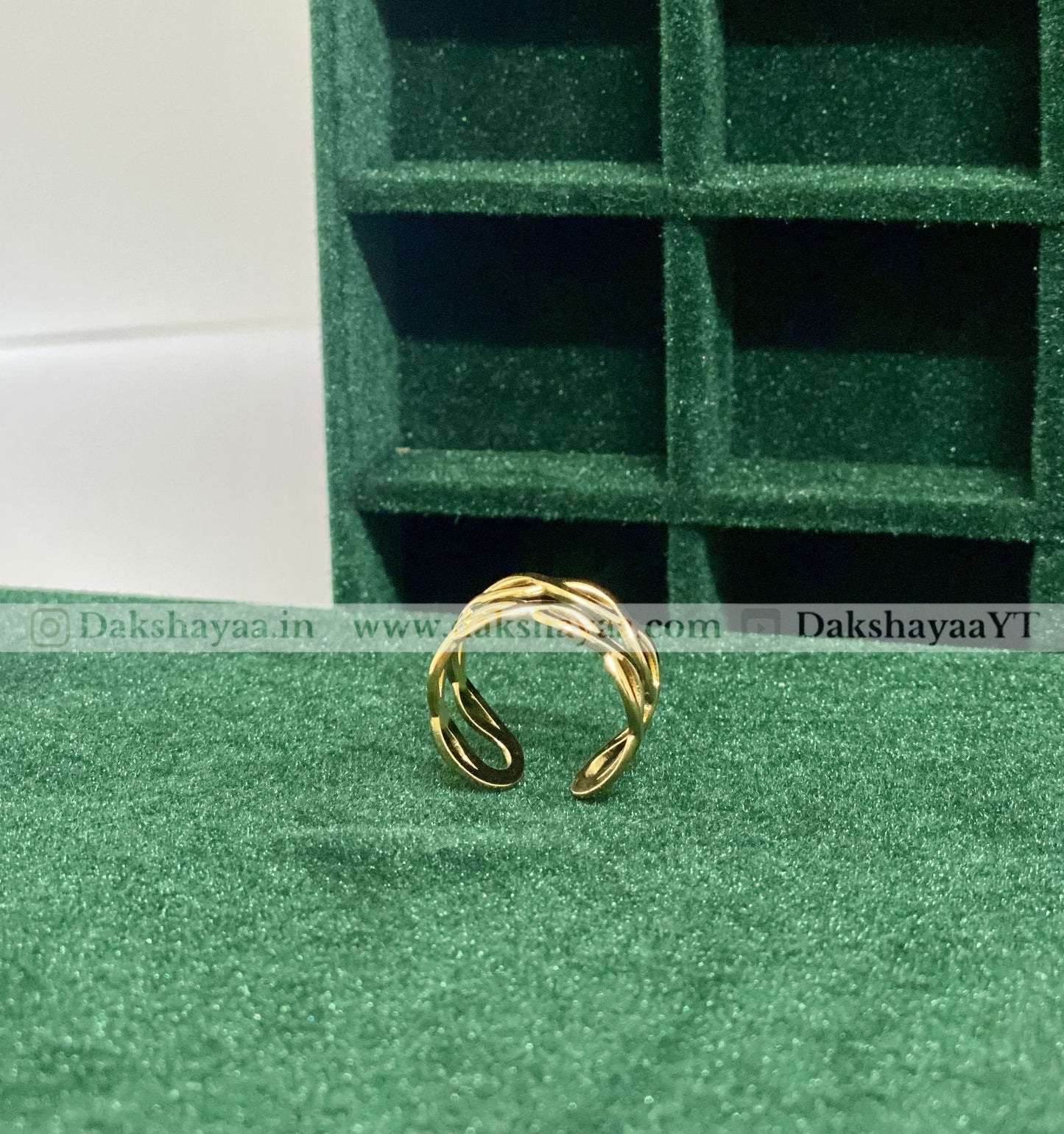 Openwork Wave Adjustable Ring