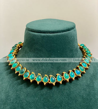 Reversible  Palakka Necklace Set