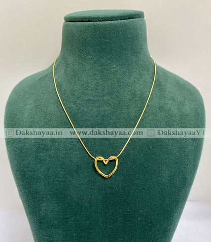 Twisted Open Heart Pendant Necklace