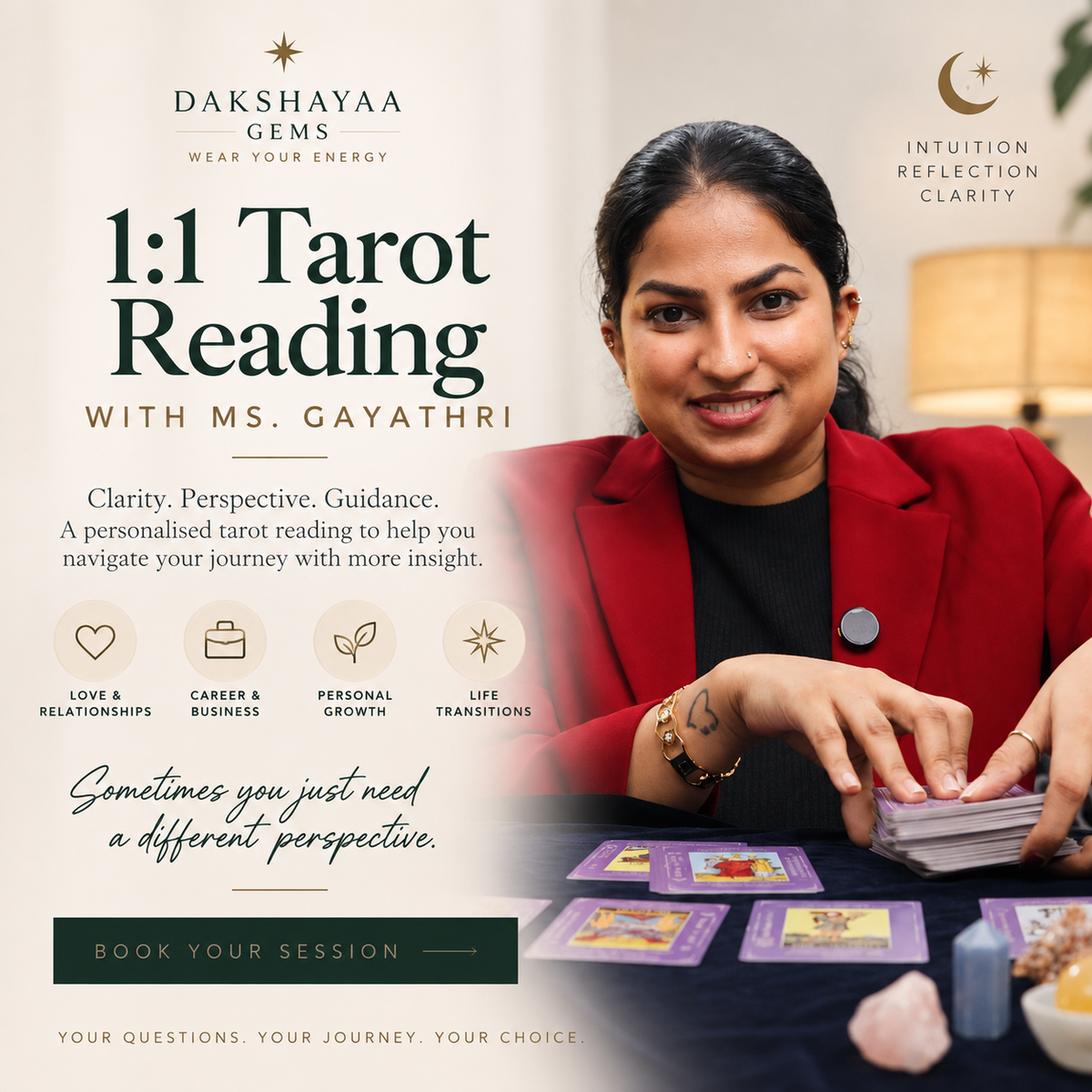 1:1 Tarot Reading with Ms. Gayathri