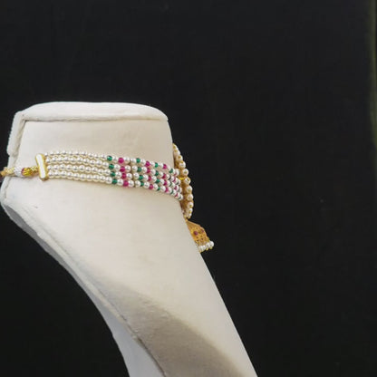 Pearl Layered Lakshmi Choker Set