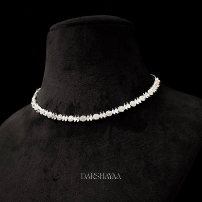 Minimalist American Diamond Tennis Necklace Set