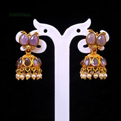 Reversible Palakka Necklace Set with 2 Pair of Earrings
