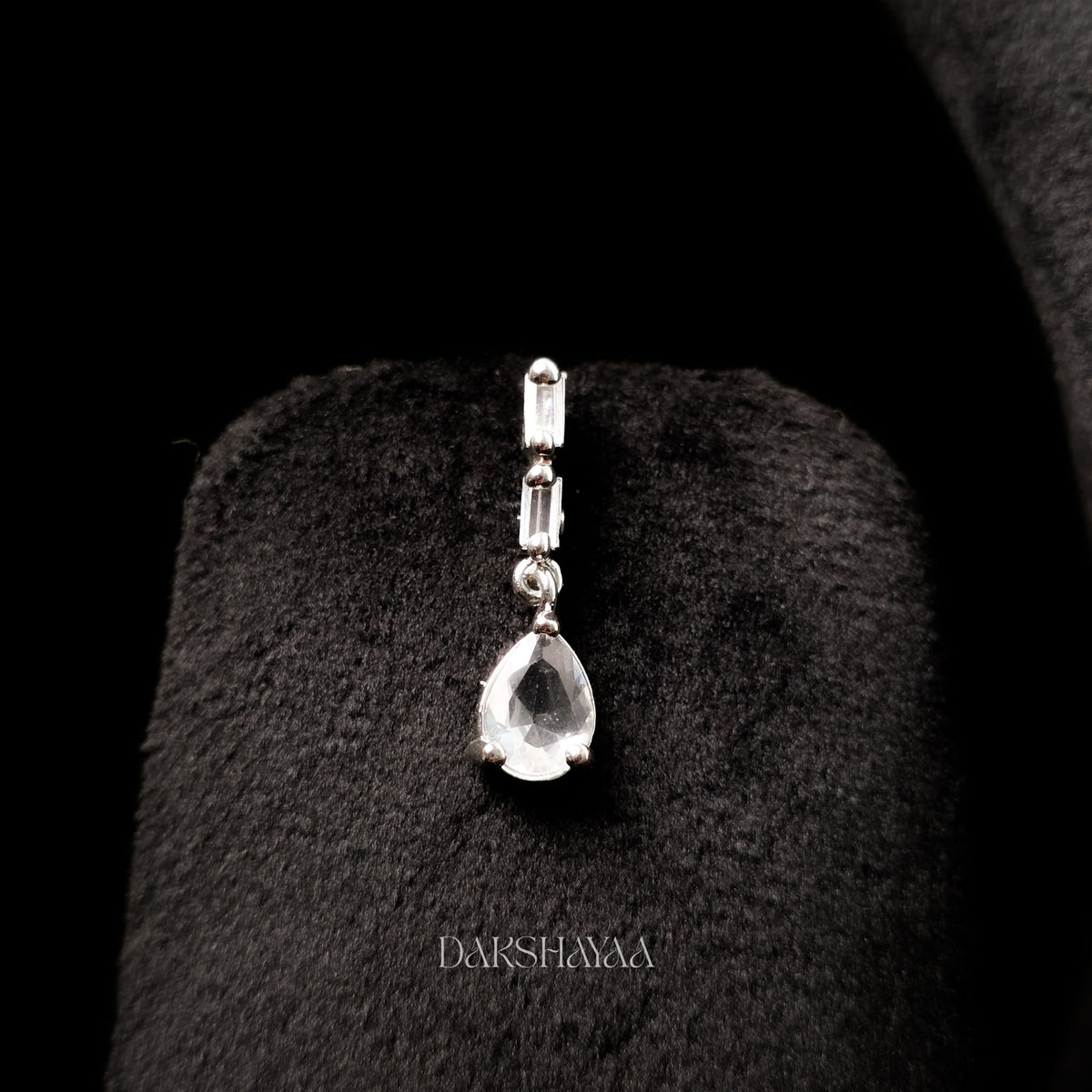 Solitaire Baguette Diamond Necklace Set