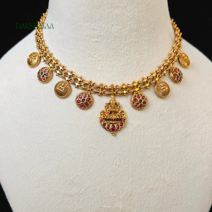 Lakshmi Floral Charm Necklace Set