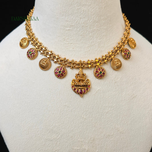 Lakshmi Floral Charm Necklace Set