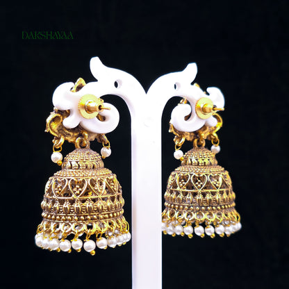 Temple Jhumka Earrings