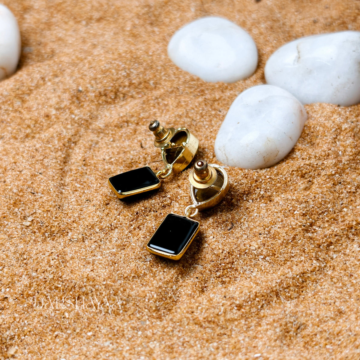 Tiger Eye & Black Onyx Earrings