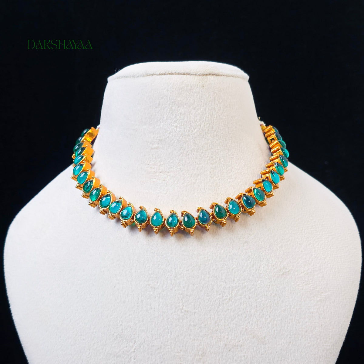 Reversible Palakka Necklace Set with 2 Pair of Earrings