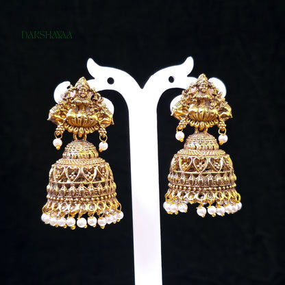 Temple Jhumka Earrings