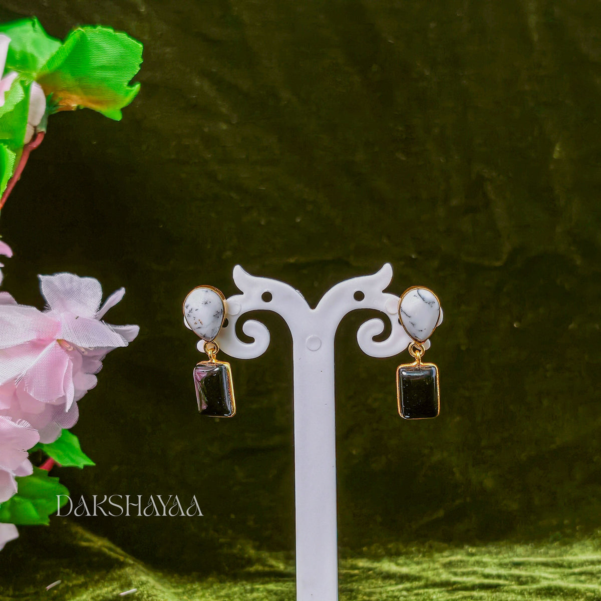 Howlite & Black Onyx Earrings