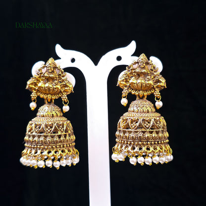Temple Jhumka Earrings