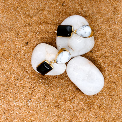 Howlite & Black Onyx Earrings
